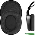 Geekria QuickFit Mesh Fabric Replacement Ear Pads for SteelSeries Arctis Prime Arctis PRO Arctis 9X Arctis 7 Arctis 5 Arctis 3 Headphones Ear Cushions, Ear Cups Cover Repair Parts (Black)