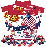 Red, White, and Blue Fruit Flavored Jelly Beans Candy, Pack of 3 | Shareable, Chewy Candies, 4th of July Treats, American Mix, Birthday Party Favors