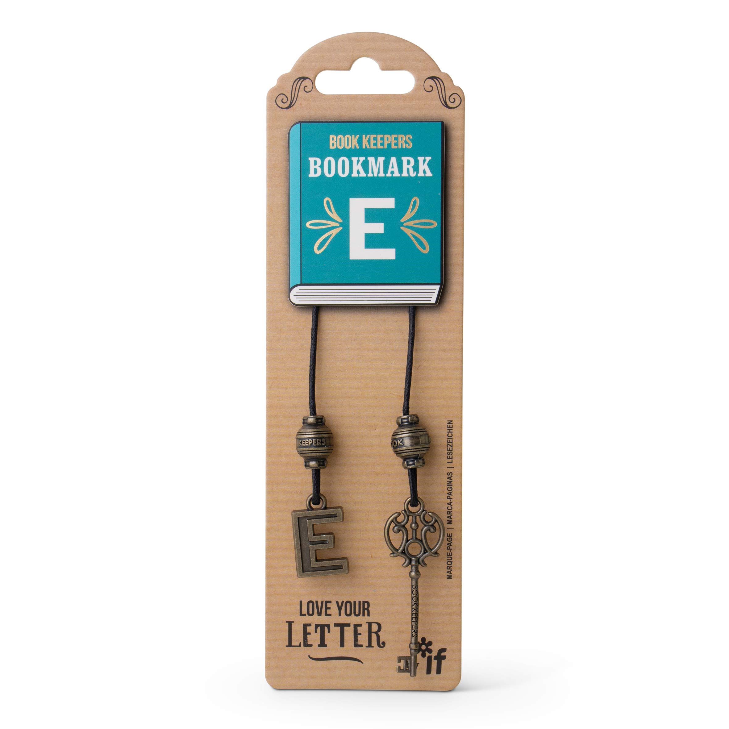 IF Book Keepers Personalised Bookmark - Letter E