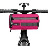 ALMSTHRE Signature Bar Bag &ndash; Passion Pink | Hard-Shell Bike Handlebar Bag with Waterproof Zippers &amp; Adjustable Straps | Lightweight Bicycle Handlebar Bag, Compatible with Road, Gravel &amp; MTB Bikes