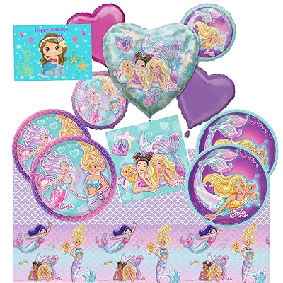 Mermaid Barbie Birthday Party Supplies Kit for 16 Ethiopia Ubuy