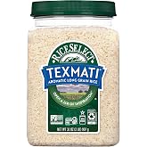 RiceSelect Texmati White Rice, Long-Grain White Basmati Rice | Long-grain rice for stovetop, easy to cook, versatile pantry staple, gluten-free, kosher, non-GMO, 32-ounce jar