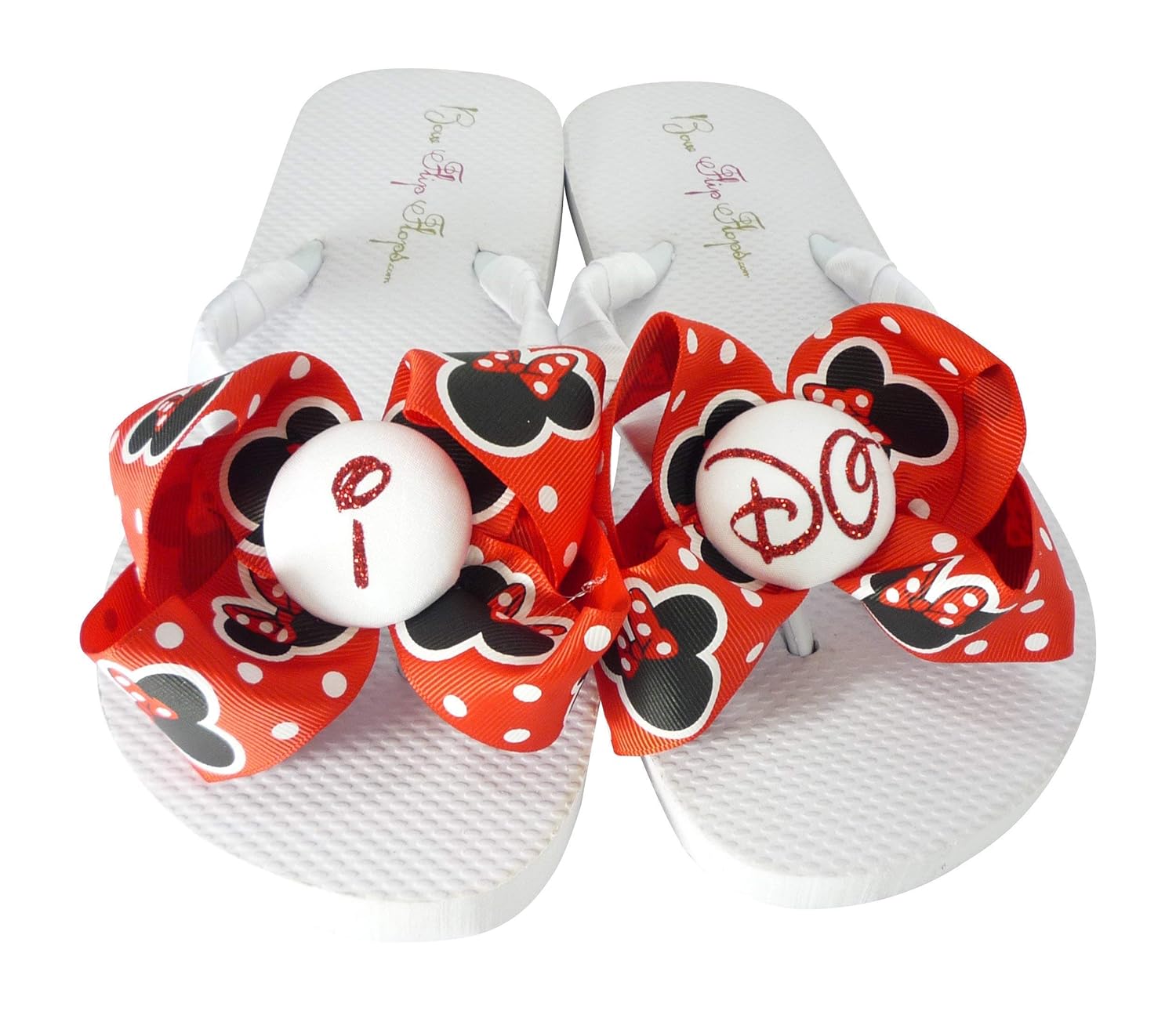 cute flip flops with bows