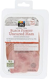 365 Everyday Value, Black Forest Uncured Ultra-Thin Ham Slices, 95% Lean, 6 oz