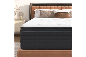 SogesSleep Queen Size Mattress 10 Inch Hybrid Mattress with Gel Memory Foam, Individual Pocket Spring Bed Mattress, Medium Firm Mattress for Pressure Relief, CertiPUR-US & Fiberglass Free
