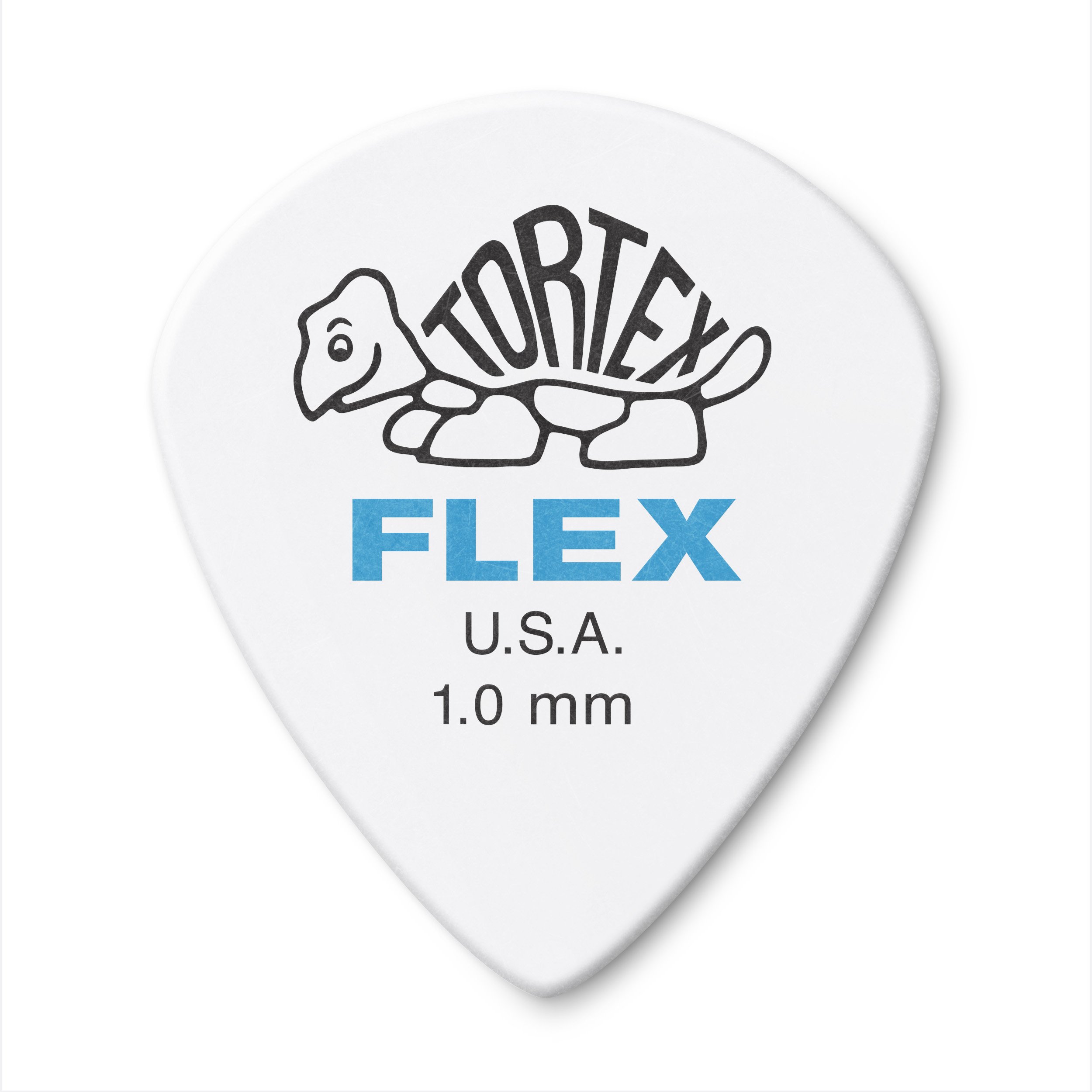 JIM DUNLOP 468R1.0 Tortex Flex Jazz III Guitar Pick, 1.0mm, White - 72 Pack