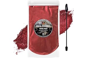 Wine Red Mica Powder for Epoxy Resin 100g / 3.5oz. Sealed Bag- TECHAROOZ 2 Tone Resin Dye Color Pigment Powder for Lip Gloss, Nails, Colorant for Slime Bath Bombs Soap Making & Polymer Clay
