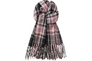 FAUSON Winter Scarf for Women Fashion Soft Feel Plaid Womens Scarfs, Warm Shawls and Wraps, Long Blanket Scarf