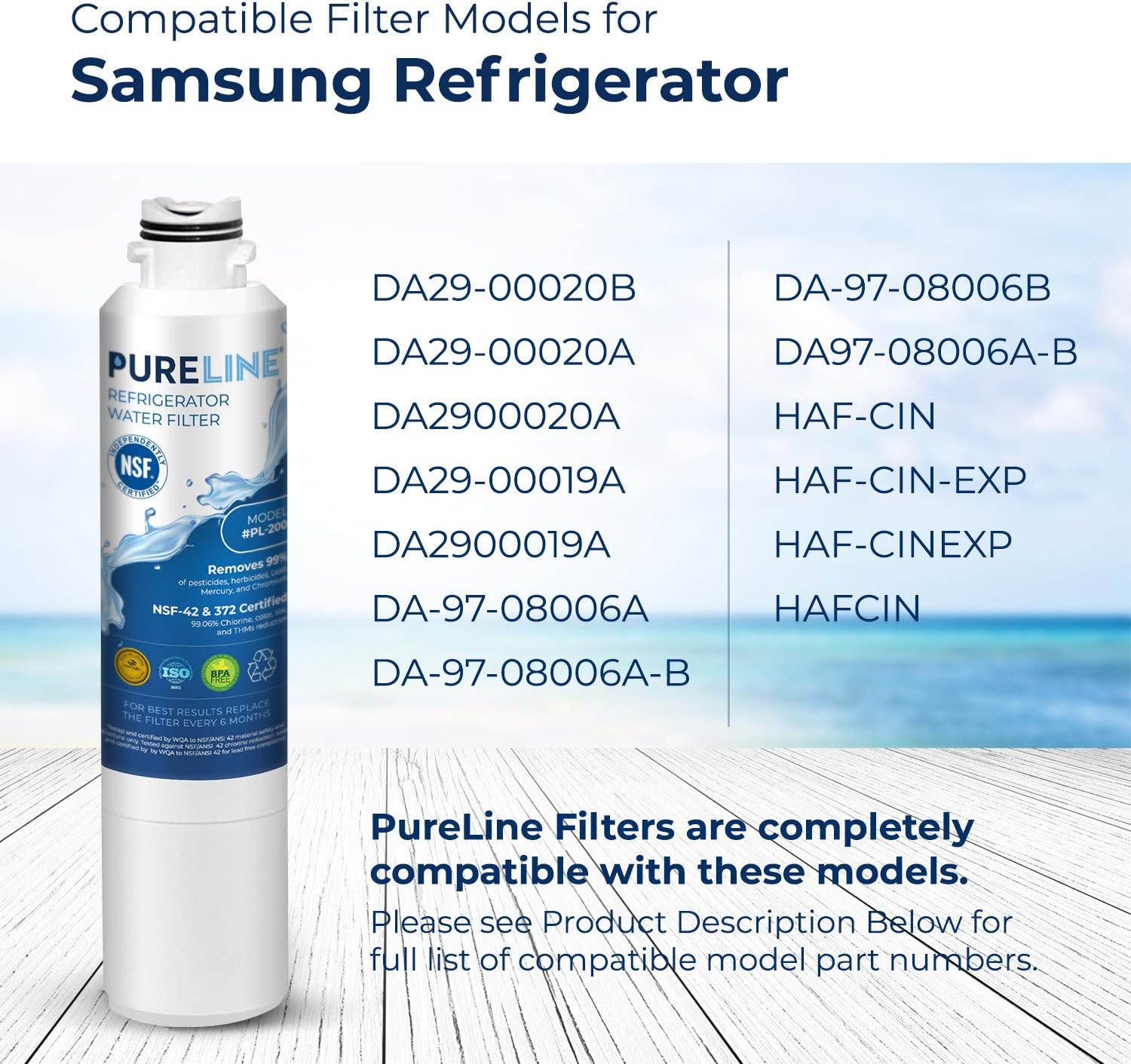 Samsung DA29-00020B Refrigerator Water Filter Replacement. Compatible Samsung Models: DA29-00020B-1, DA29-00020B, Haf-Cin/Exp, RF4267HARS, RF28HMEDBSR, RF28HFEDBSR, More Samsung Models (3 Pack): Home Improvement