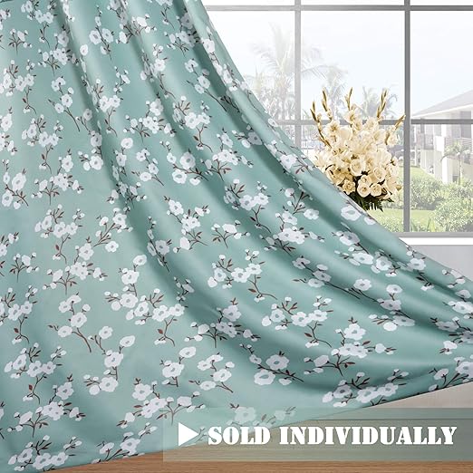 Amazon Com H Versailtex Traditional Window Drapes Aqua Floral