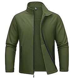 MAGCOMSEN Softshell Jacket Men Fleece Lined Coat