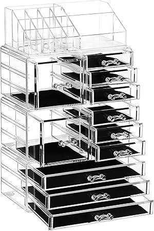 Songmics 4 In 1 Xxl Makeup Organiser Makeup Box With 11 Drawers