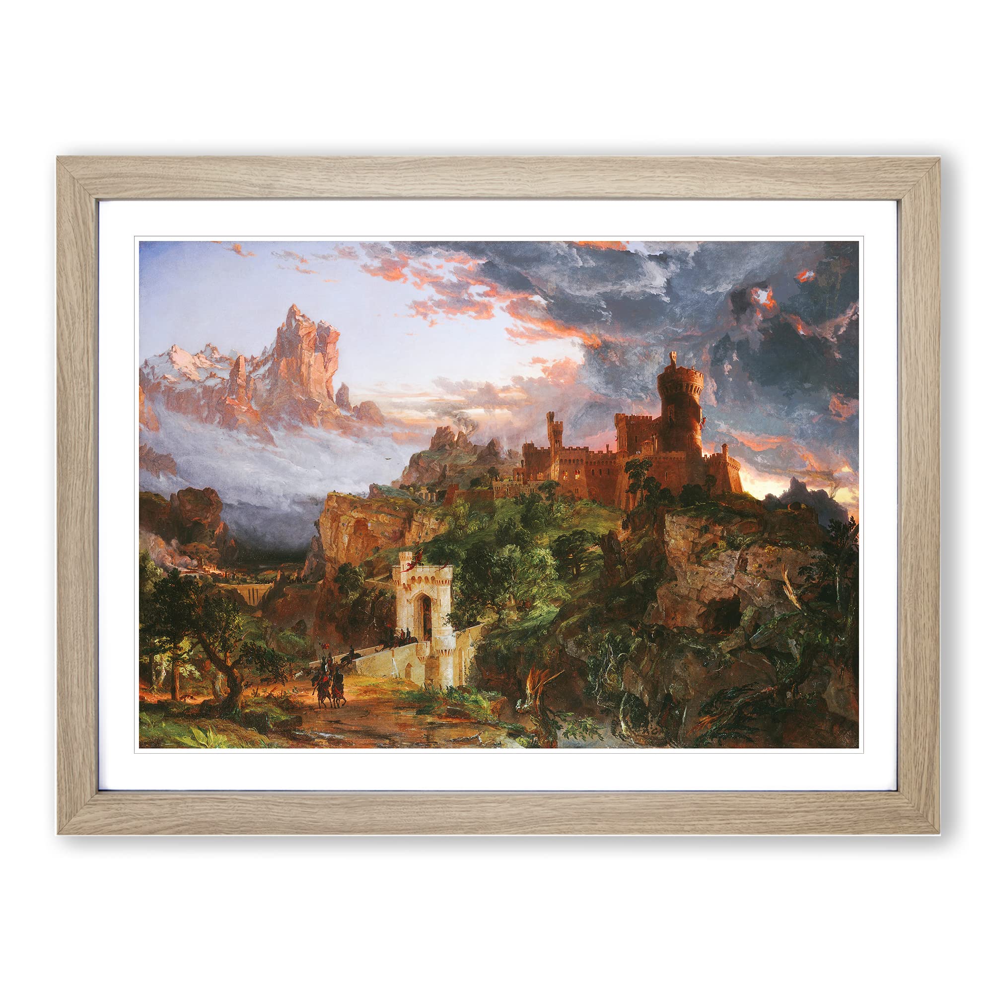The Spirit Of War By Jasper Francis Cropsey Classic Painting Framed Print | A3 Oak Framed Wall Art | Ready to Hang | Classic Historical Picture | Living Room Bedroom Lounge Office