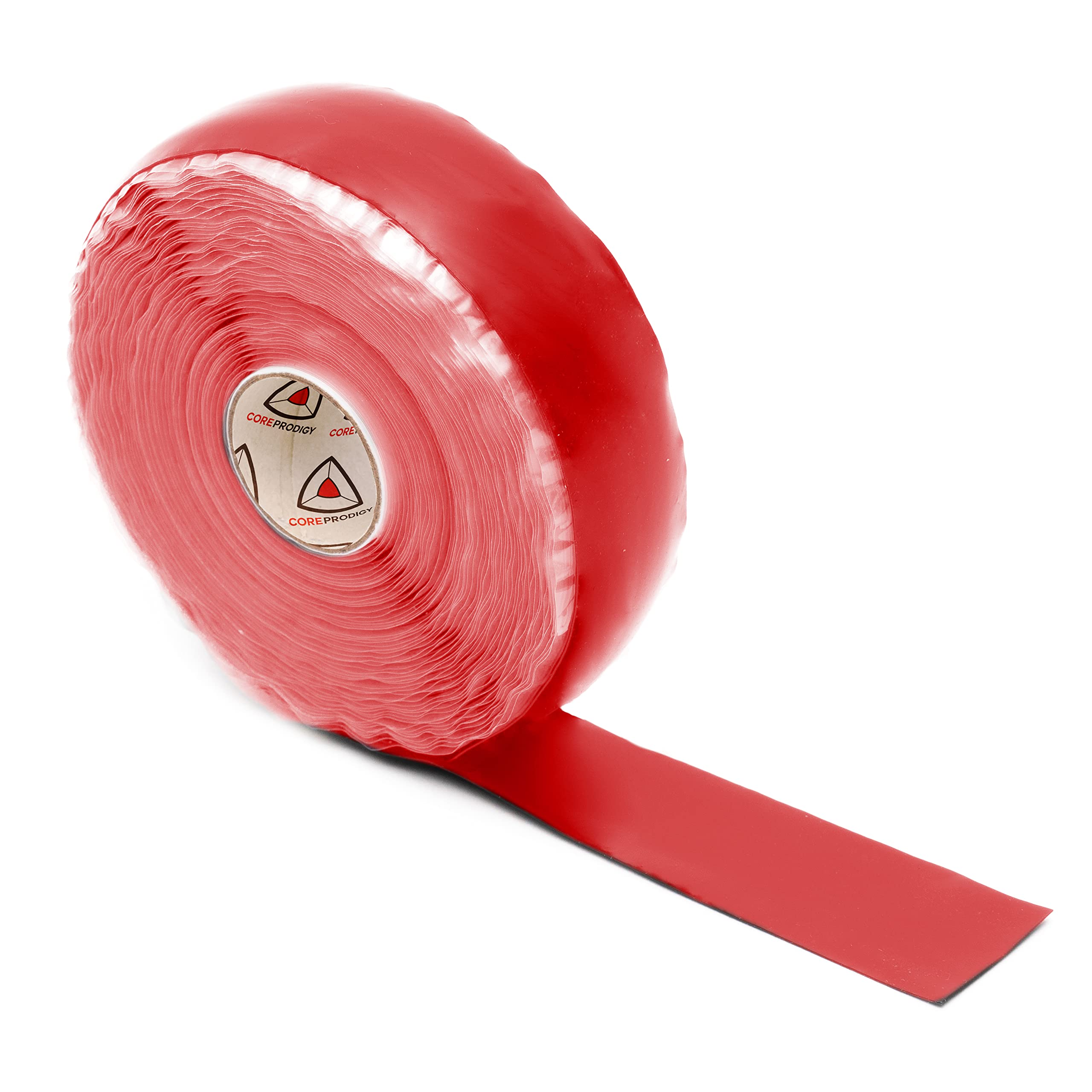 Photo 1 of Core Prodigy Fusion Grip Tape - Silicone Rubber Wrap for Pull Up Bars, Barbells, Dumbbells, Sports and Gym Equipment, Weights and Tool Handles (36 Foot, Red)