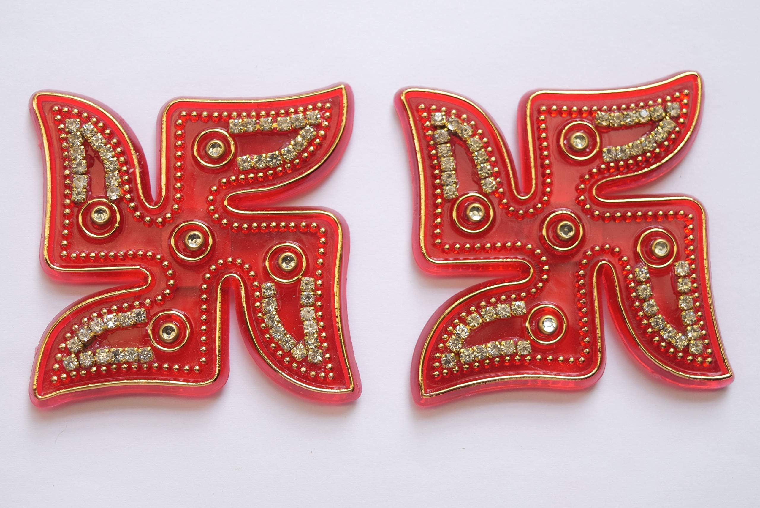 Handmade Exquisite Red Colour Swastik, Diwali Rangoli For Christmas/Diwali