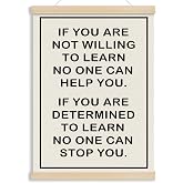 MOTERMATE Motivational Office Poster Hanger Frame, Inspirational Wall Hanging Decor Art Framed for Office Workplace Home Classroom, Positive Quotes Wall Poster Prints, 12x16 Inch