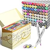 Arrtx OROS 90 Color Alcohol Markers, Brush and Chisel Tip, suitable for Painting, Coloring Drawing, Sketching, Illustrations Alcohol Based Markers, Artist Pens