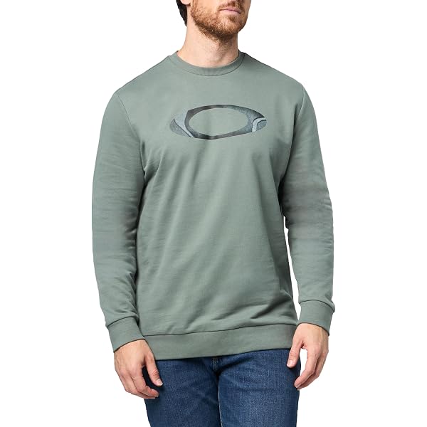 Oakley Mens Metal Solar Rail Crew Sweatshirt, Blackout, XX-Large
