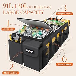 HOTOR Trunk Organizer for Car & SUV, Sturdy Car