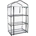 Pure Garden 3 Tier Mini Greenhouse with Cover, 27.5 x 19 x 50"