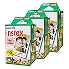 Fujifilm Instax Mini Film, Multi-Pack White (3 x 2pk, 60 shots total)
