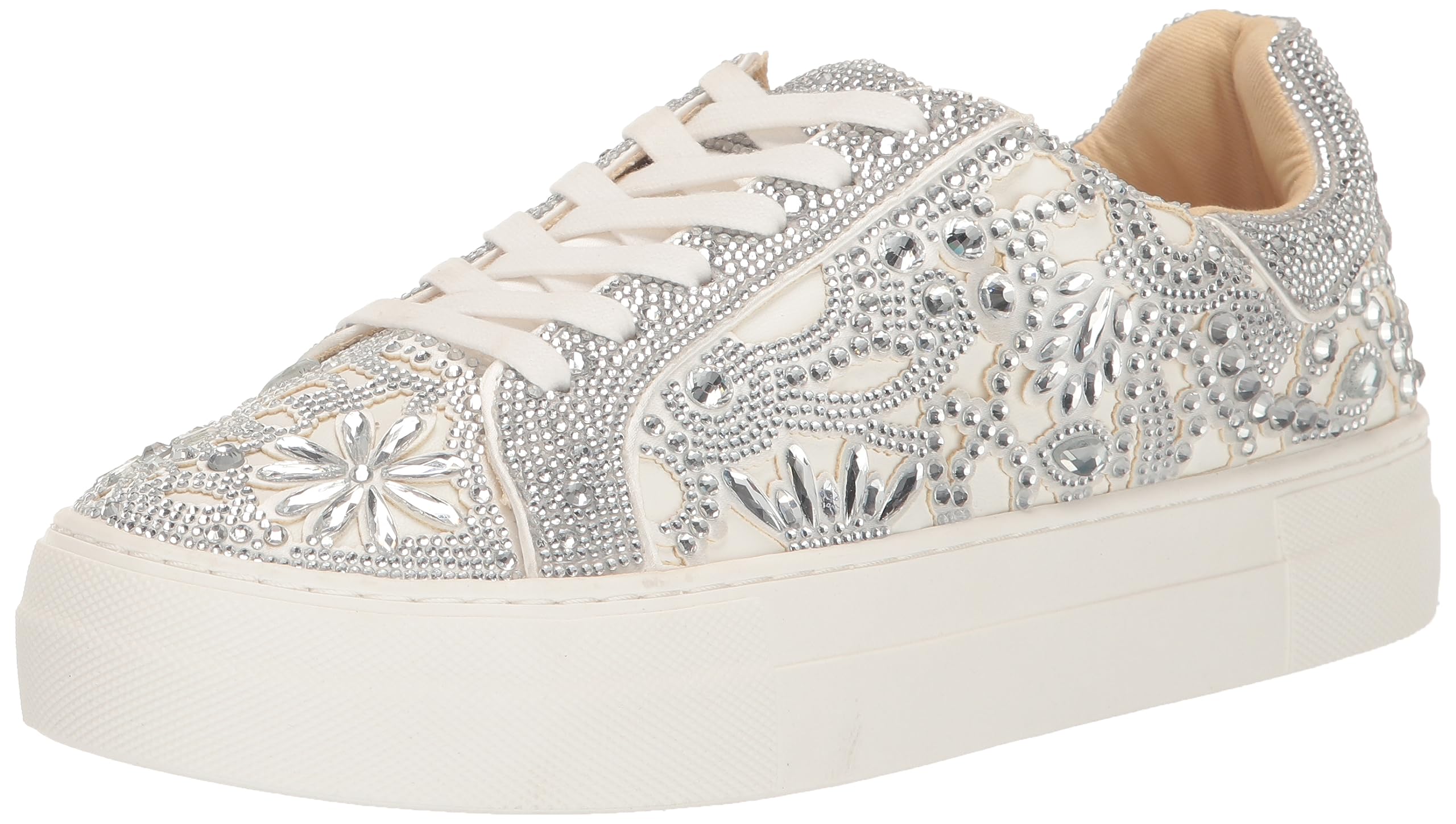 Betsey Johnson Women’s Reily Sneaker, White, 5.5