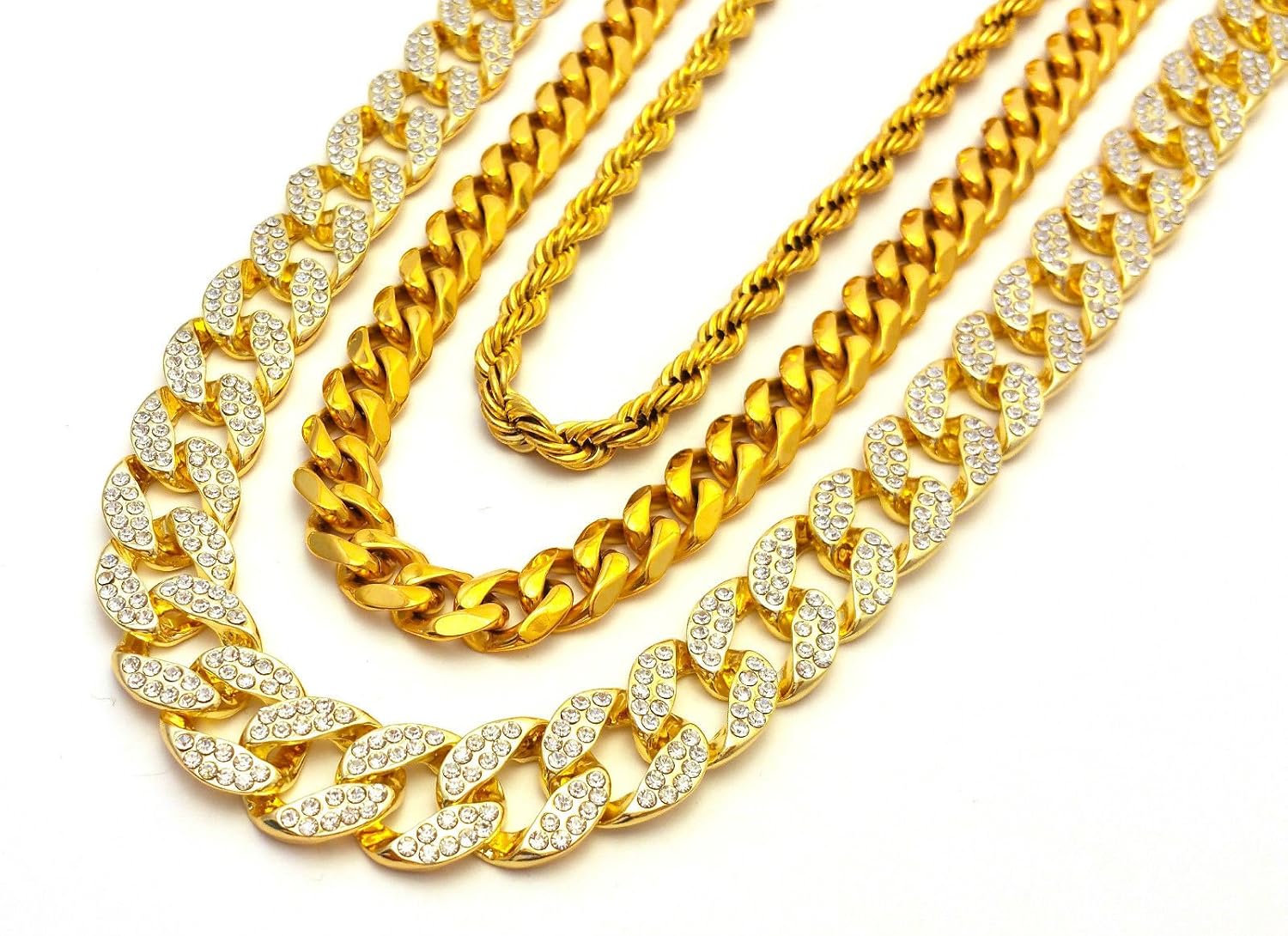 Jewelry 14k Gold Plated CZ Cuban Link 