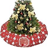 Pawaboo Cat Tunnel Bed Under Christmas Tree, 35.4'' Christmas Cat Toy Circle Tunnel with Toy Ball, Decorative Christmas Festi
