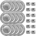 Home Collectives 13" Charger Plates & Napkin Rings Set – Elegant Hammered Silver, For Weddings & Parties (Set Of 12) - View #11