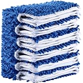 Mop Refill Pads Compatible with O-Cedar Dual Action Flip Mop, 6 Pack | 18 x 5.5 in double sided microfiber chenille refills for wet and dry hard floor cleaning. Pads only, handle not included.