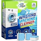 True Fresh Washing Machine Cleaner Tablets 25-Pack - Deep Cleaning Washer cleaner Tablets for Top loader, front Load & HE - C