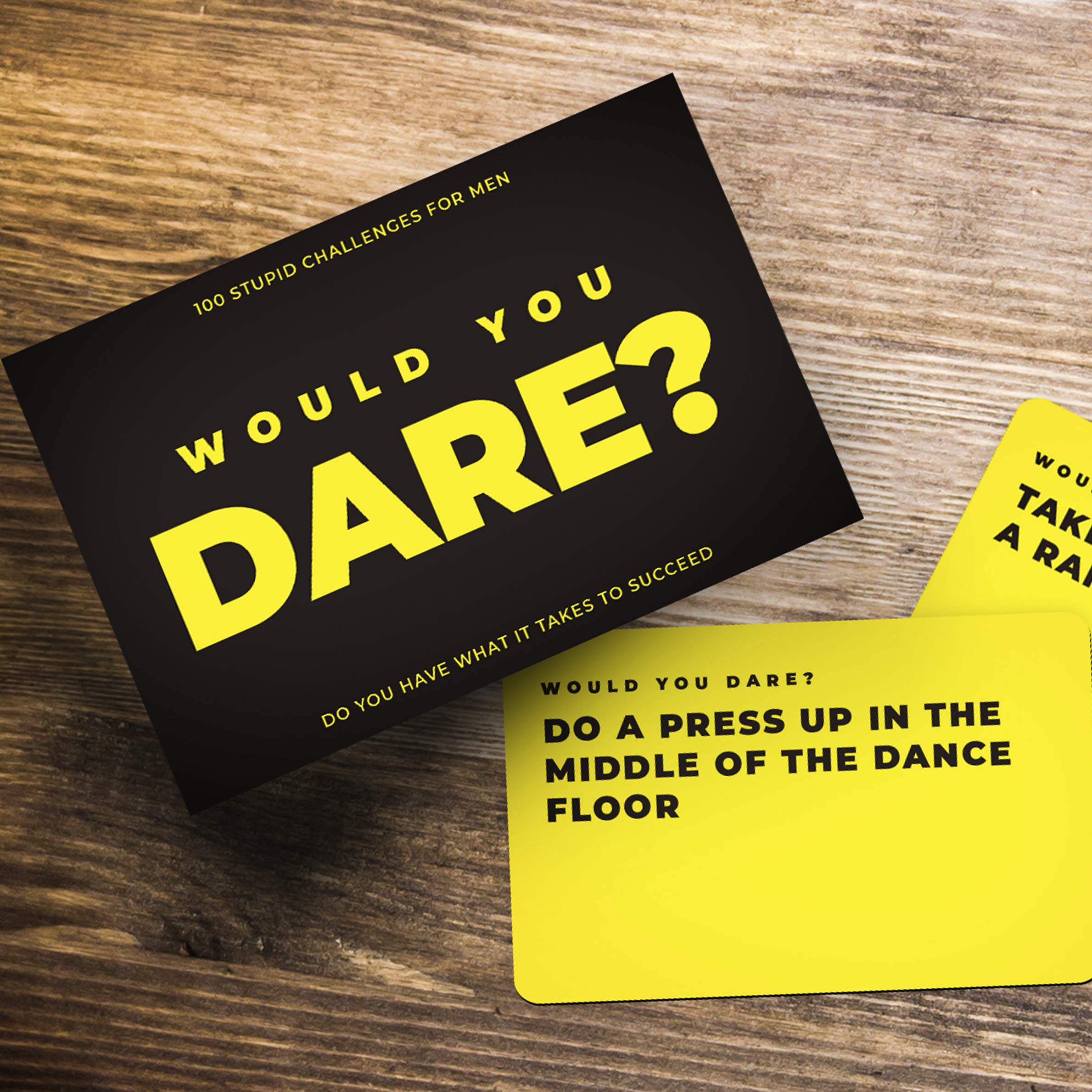 Gift Republic Would You Dare? Fun Challenge Card Game Stag Do Lad’s Night Out Party Game 100 Crazy Card Pack, Black