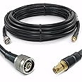 Proxicast 36 ft SMA Male to N Male Premium 240 Series Low-Loss Coax Cable (50 Ohm) for 4G LTE, 5G Modems/Routers, Ham, ADS-B,