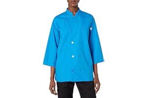 Uncommon Threads Unisex Epic 3/4 Sleeve Buttoned Chef Shirt with Vents