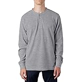 Southpole Mens Thermal Henley Shirt Long Sleeve Soft Waffle Knit 3-Button Top for Men, Sizes S–2XL