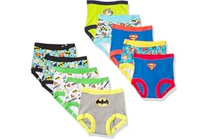 DC Comics Unisex Baby Toddler Potty Training Pants with Superman, Batman & Wonder Woman with Success Chart & Stickers