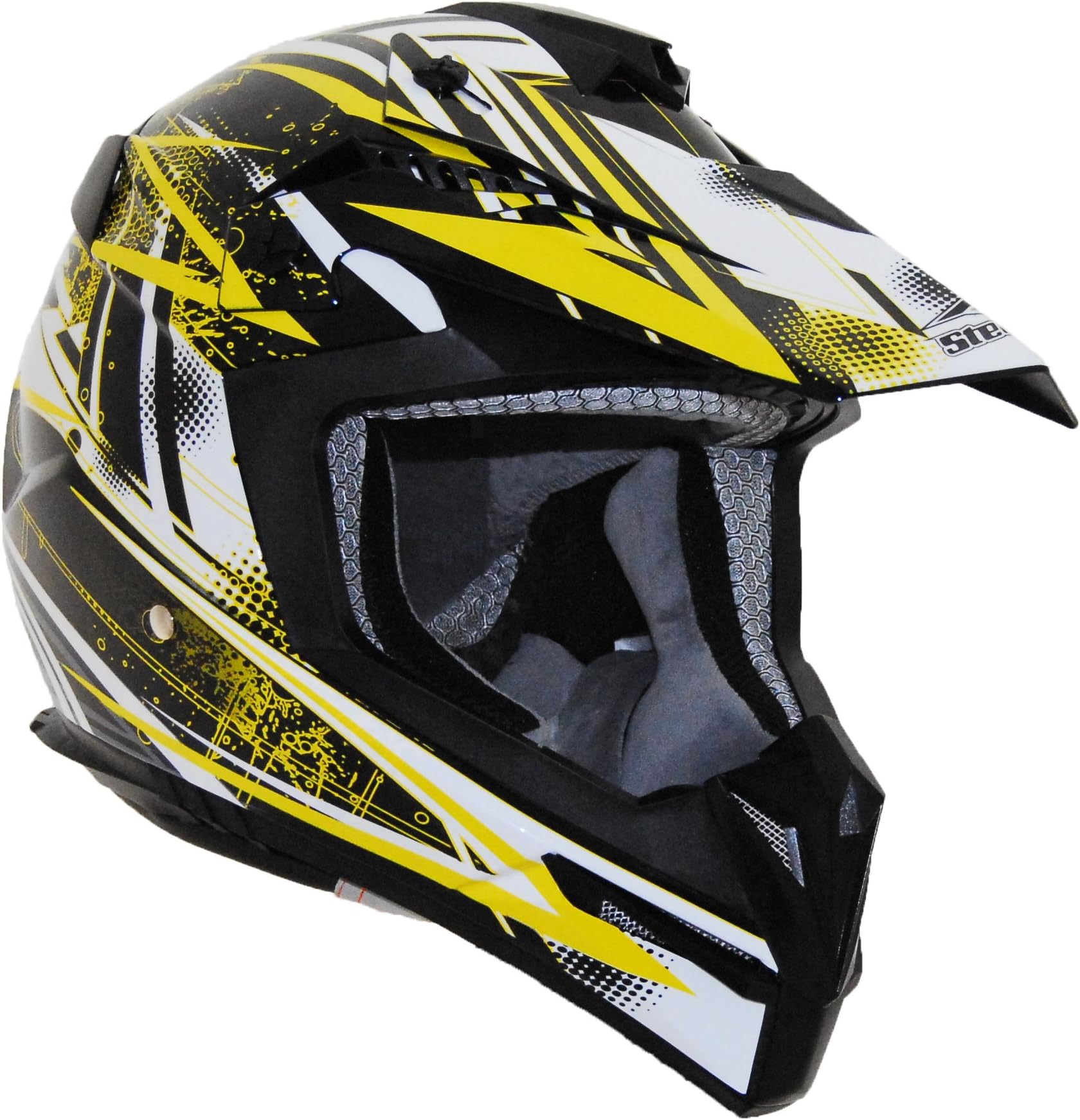 Stealth Flyte Off-Road Helmet with Blitz Graphics (Yellow, XX-Large)
