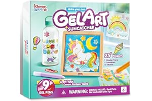 Klever Kits DIY Gel Art Suncatcher Kits for Kids, Paint Your Own Unicorn Window Art Kit with Photo Frame, Painting Arts and Crafts for Kids Ages 6-8 Girls Boys Birthday Gifts Halloween Decor by Jova