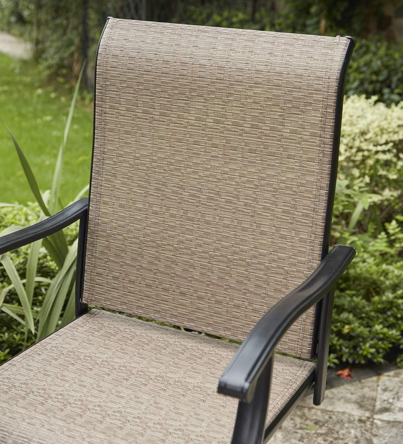 Outdoor Swivel Bar Stools All-Weather Counter Height Tall Patio Chair, 2 Pack for Garden Backyard: Furniture & Decor