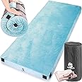 Memory Foam Camping Mattress CertiPUR-US Certified Most Comfortable Camping Pad with Carry Bag Travel Roll Up Mat Removable W