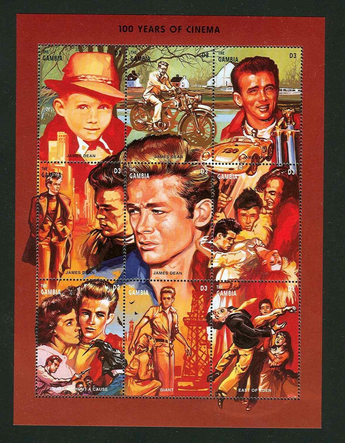 Gambia James Dean Collectible Postage Stamp 1671