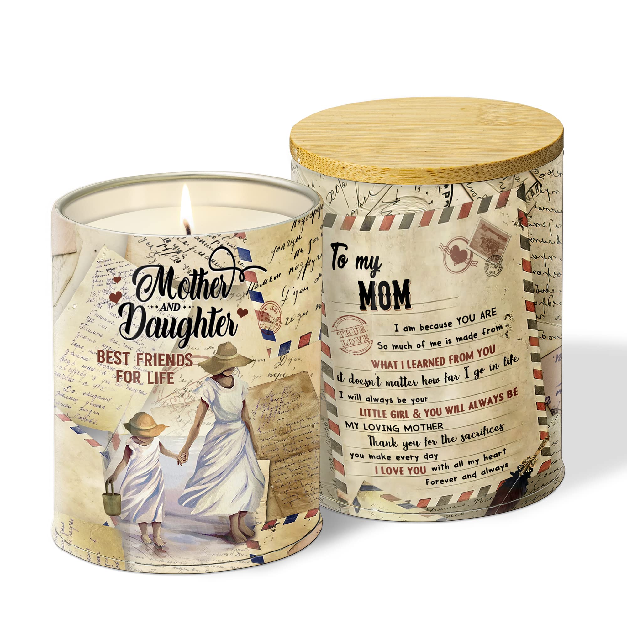 Mother's Day Gifts for Mom from Daughter, Funny Birthday Gifts for Mum Women, I Love You Mom, Lavender Candle 10 Oz