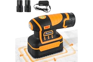 Mxmoonfree Tile Vibrator Tile Tools for Installation Vibrating Tool with 6 Gears Adjustable Vibration, 2 Pcs Battery, NO Suction Cup