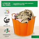 Neat 42L Flexi Tubs 3 Packs Orange Flexible Buckets with Handles view 3