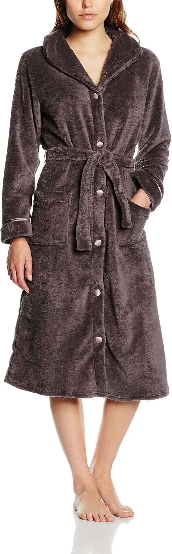 bademantel damen taupe
