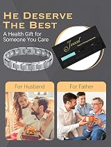Jeracol Titanium Steel Magnetic Bracelet for Men Adjustable 22cm Box Tool view 6
