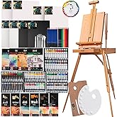DJAR 169pcs Art Painting Set with French Easel, All-in-One Artist Painting Kit for Beginners, Professionals, Acrylic, Watercolor, Oil & Sketch Kit
