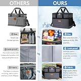 Lifewit Cooler Bag 50 Cans Insulated Large Lunch Bag Dark Grey 40x26.5x31 view 9