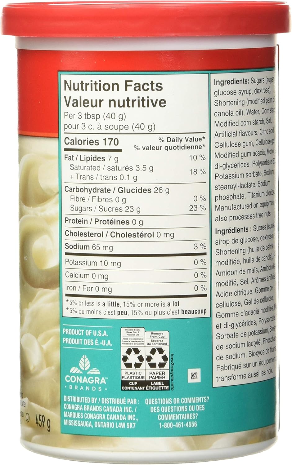 Duncan Hines Whipped Frosting Fluffy White 459g Amazon Ca Grocery