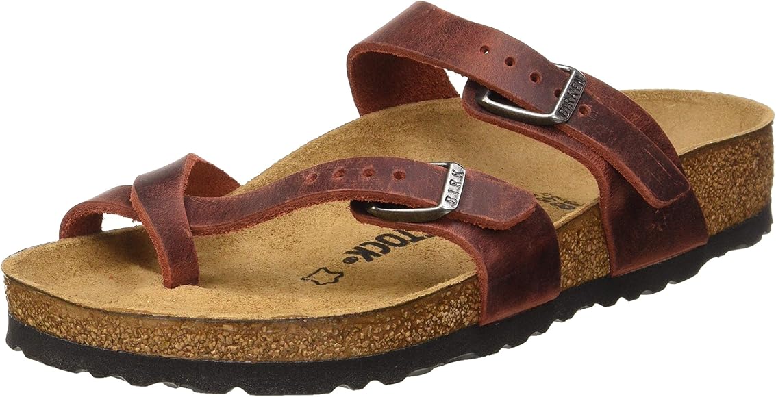 red mayari birkenstock sandals